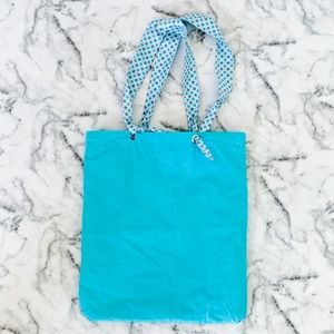 Teal tote bag